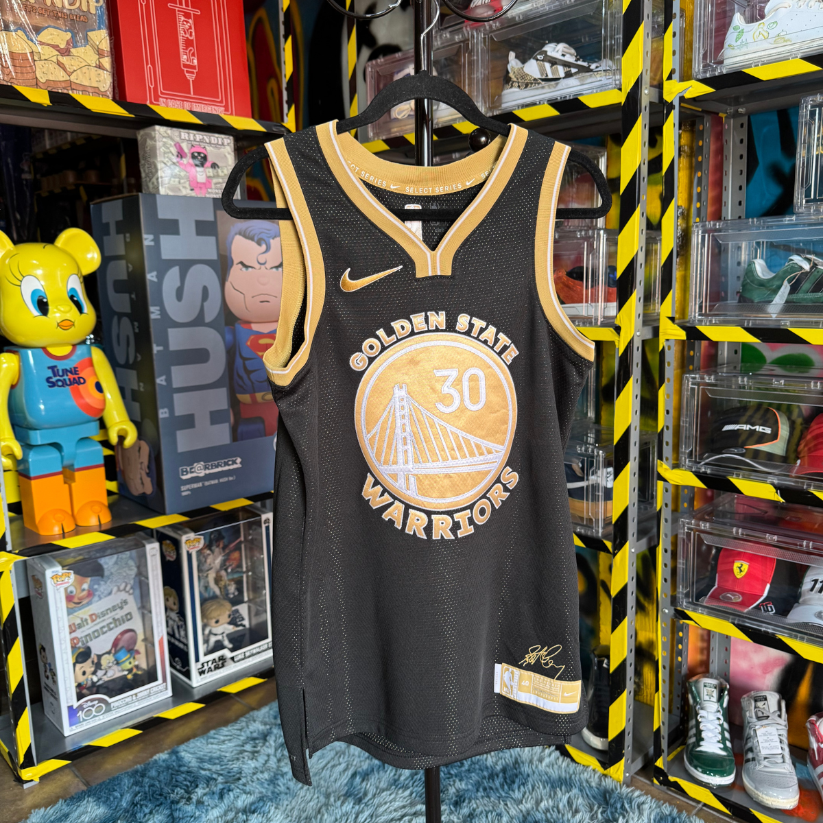 Jersey Nike Golden State Black con Firma #30 Curry